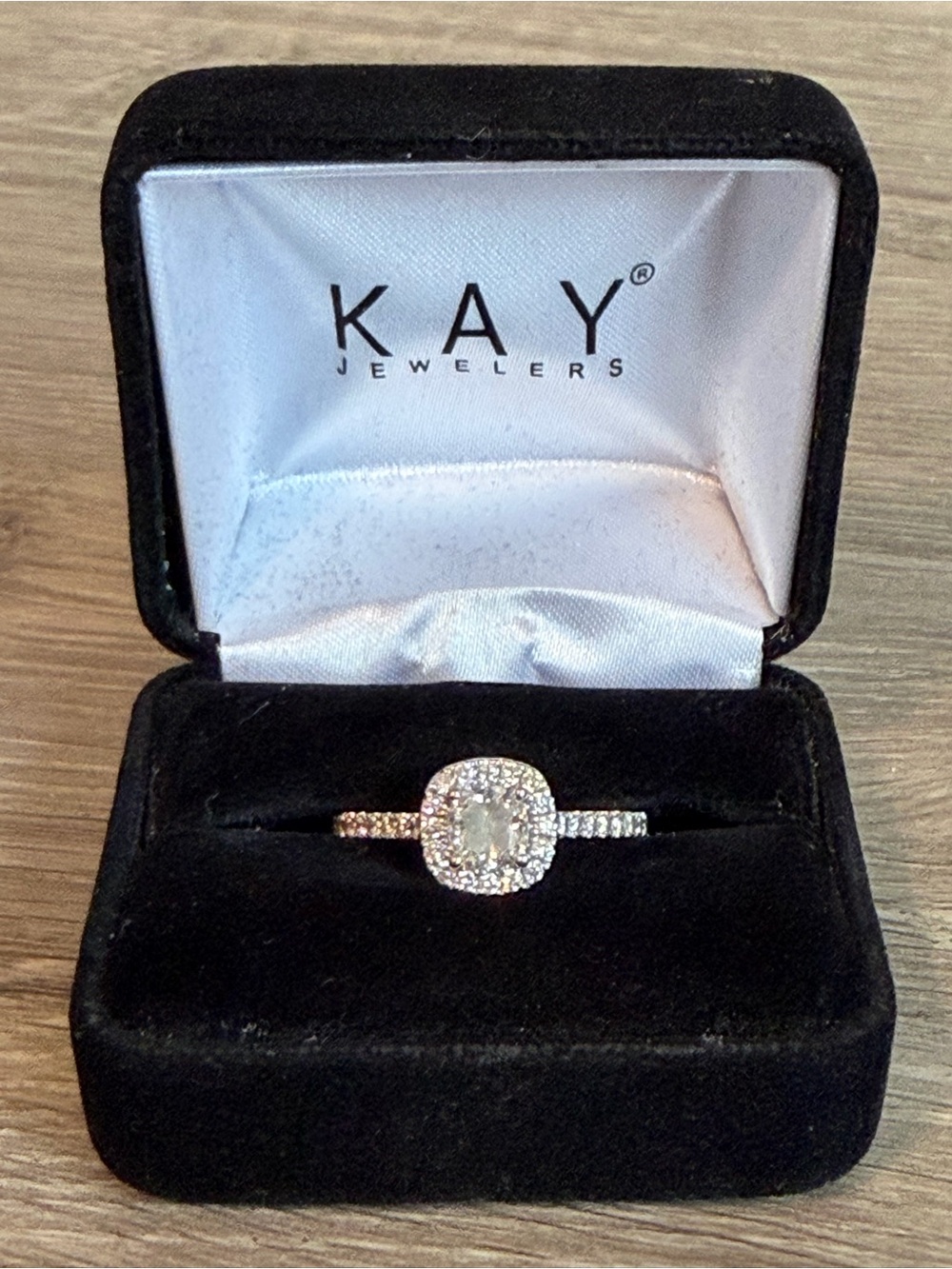 Kay Jewelers Halo Cushion Cut Diamond Ring